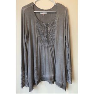 [Knox Rose] Grey Boho Tunic, Size XL